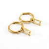 Wholesale Women's Stainless Steel Geometric Drop Shape Electroplated Earrings