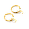 Wholesale Women's Stainless Steel Geometric Drop Shape Electroplated Earrings