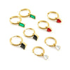 Wholesale Women's Stainless Steel Geometric Drop Shape Electroplated Earrings