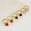Wholesale Women's Stainless Steel Geometric Drop Shape Electroplated Earrings