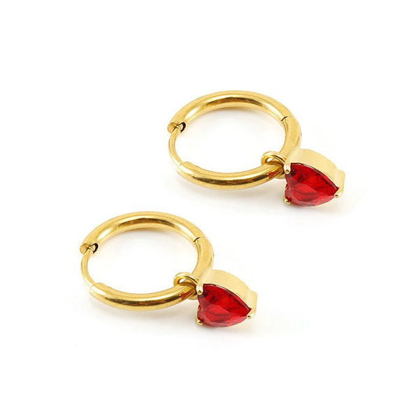 Wholesale Women's Stainless Steel Geometric Drop Shape Electroplated Earrings