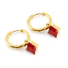 Wholesale Women's Stainless Steel Geometric Drop Shape Electroplated Earrings
