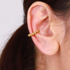 Wholesale Women's Stainless Steel Geometric Ear Clip Earrings With Electroplating And French Retro Style
