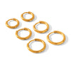 Wholesale Women's Stainless Steel Geometric Earrings Set With Pvd Furnace Vacuum Real Gold Plating