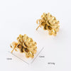 Wholesale Women's Stainless Steel Geometric Earrings With Electroplating And Cream Sweet Girl Style