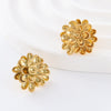 Wholesale Women's Stainless Steel Geometric Earrings With Electroplating And Cream Sweet Girl Style