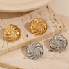 Wholesale Women's Stainless Steel Geometric Earrings With Electroplating And Highend Style