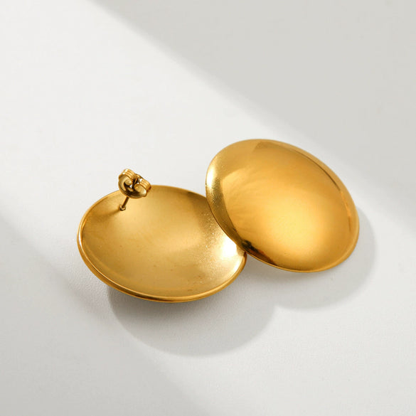 Wholesale Women's Stainless Steel Geometric Earrings With Electroplating Design