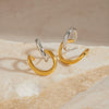 Wholesale Women's Stainless Steel Geometric Earrings With Electroplating Niche Design Light Luxury High Sense Ear Jewelry