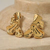 Wholesale Women's Stainless Steel Geometric Earrings With Electroplating Simple And Light Luxury Design