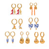 Wholesale Women's Stainless Steel Geometric Earrings With Electroplating Treatment