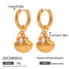 Wholesale Women's Stainless Steel Geometric Earrings With Electroplating Treatment