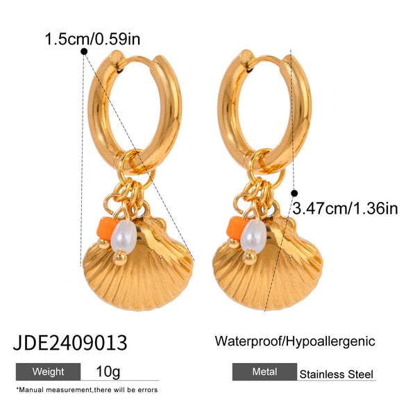 Wholesale Women's Stainless Steel Geometric Earrings With Electroplating Treatment
