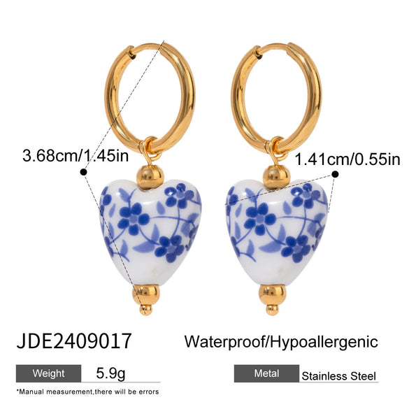 Wholesale Women's Stainless Steel Geometric Earrings With Electroplating Treatment