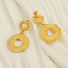 Wholesale Women's 316L Stainless Steel Geometric Earrings With Electroplating