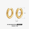 Wholesale Women's Stainless Steel Geometric Earrings With 18K Gold Plated Electroplating