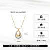 Wholesale Women's Stainless Steel Geometric Electroplated Calendering Chain Necklace With Real Gold Water Droplets