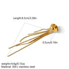 Wholesale Women's Stainless Steel Geometric Electroplated Nonpierced Multichain Tassel Ear Clips