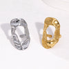 Wholesale Women's Stainless Steel Geometric Electroplated Open Ring Jewelry Simple Niche Light Luxury Style