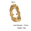 Wholesale Women's Stainless Steel Geometric Electroplated Open Ring Jewelry Simple Niche Light Luxury Style