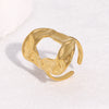 Wholesale Women's Stainless Steel Geometric Electroplated Open Ring Jewelry Simple Niche Light Luxury Style