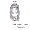 Wholesale Women's Stainless Steel Geometric Electroplated Open Ring Jewelry Simple Niche Light Luxury Style