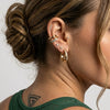 Wholesale Women's Stainless Steel Geometric Electroplated Rhinestone Earrings