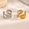 Wholesale Women's Stainless Steel Geometric Electroplated Ring