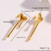 Wholesale Women's Stainless Steel Geometric Exaggerated Metal Earrings With Electroplating