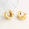 Wholesale Women's Stainless Steel Geometric Exaggerated Metal Earrings With Electroplating