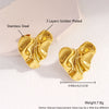 Wholesale Women's Stainless Steel Geometric Exaggerated Metal Earrings With Electroplating