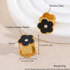 Wholesale Women's Stainless Steel Geometric Exaggerated Metal Earrings With Electroplating