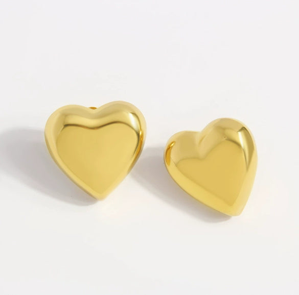 Wholesale Women's Stainless Steel Geometric Exaggerated Metal Earrings With Electroplating