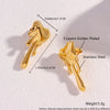 Wholesale Women's Stainless Steel Geometric Exaggerated Metal Earrings With Electroplating