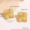 Wholesale Women's Stainless Steel Geometric Exaggerated Metal Earrings With Electroplating