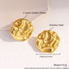 Wholesale Women's Stainless Steel Geometric Exaggerated Metal Earrings With Electroplating