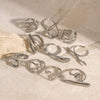 Wholesale Women's Stainless Steel Geometric Exaggerated Opening Ring With Electroplating