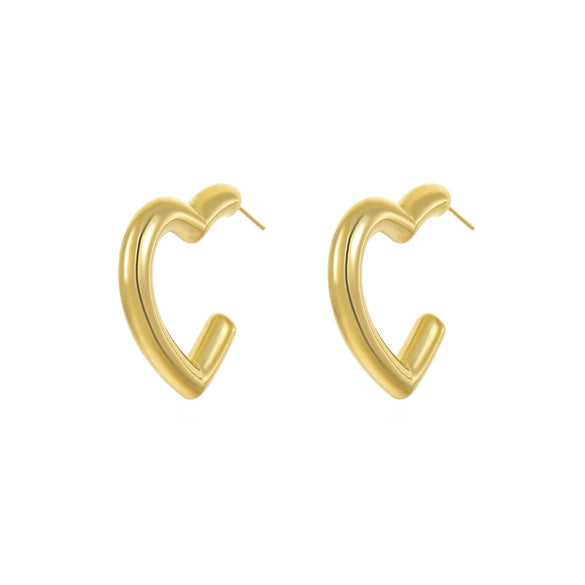 Wholesale Women's Stainless Steel Geometric Fashion Earrings With Electroplating Treatment