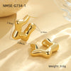 Wholesale Women's Stainless Steel Geometric Fashion Earrings With Electroplating Treatment