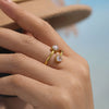 Wholesale Women's 316L Stainless Steel Geometric Fashion Fine Ring Jewelry With Electroplating