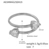 Wholesale Women's 316L Stainless Steel Geometric Fashion Fine Ring Jewelry With Electroplating