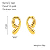 Wholesale Women's Stainless Steel Geometric Fashion Luxury Electroplated Comma Earrings