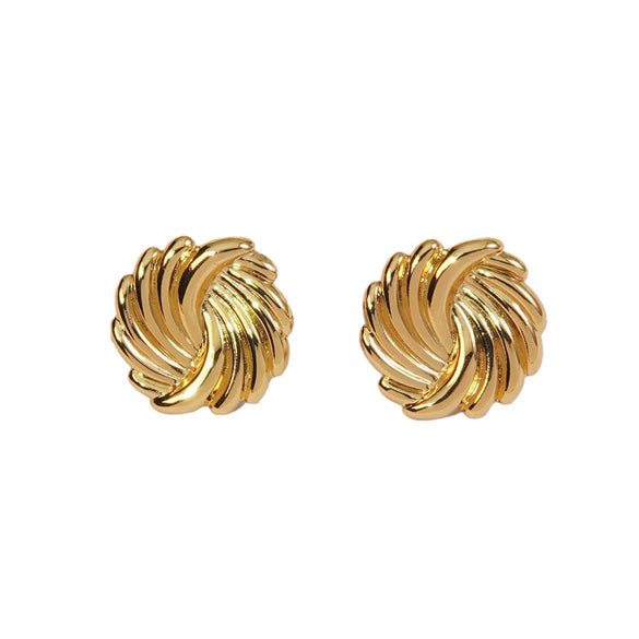 Wholesale Women's Stainless Steel Geometric Fashion Ol Style Retro Earrings With Electroplating