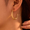 Wholesale Women's Stainless Steel Geometric Fashion Retro Earrings With Electroplating