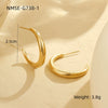 Wholesale Women's Stainless Steel Geometric Fashion Retro Earrings With Electroplating