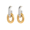 Wholesale Women's Stainless Steel Geometric Fashion Retro Electroplated Earrings