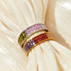 Wholesale Women's Stainless Steel Geometric Fashion Ring With Electroplating Treatment