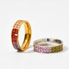 Wholesale Women's Stainless Steel Geometric Fashion Ring With Electroplating Treatment