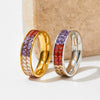 Wholesale Women's Stainless Steel Geometric Fashion Ring With Electroplating Treatment