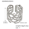 Wholesale Women's 316L Stainless Steel Geometric Fashion Ring With 18K Real Gold Electroplating